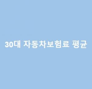 30대-자동차보험료-평균