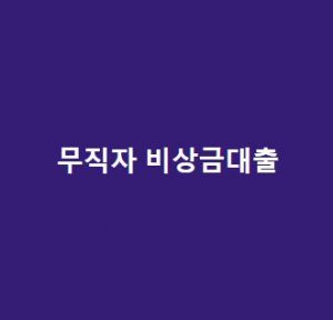 무직자-비상금대출