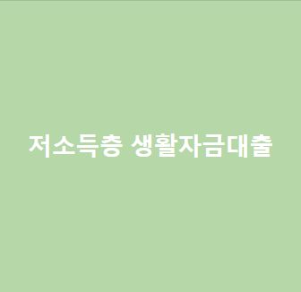 저소득층-생활자금대출-총정리정부-생활자금-대출-서민금융진흥원